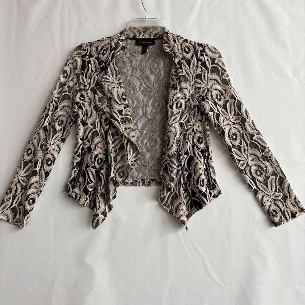 INC International Concepts Lace Blazer - Black and Cream. Size S. INV25/094